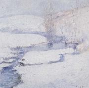 John Henry Twachtman Winter Scene oil painting artist